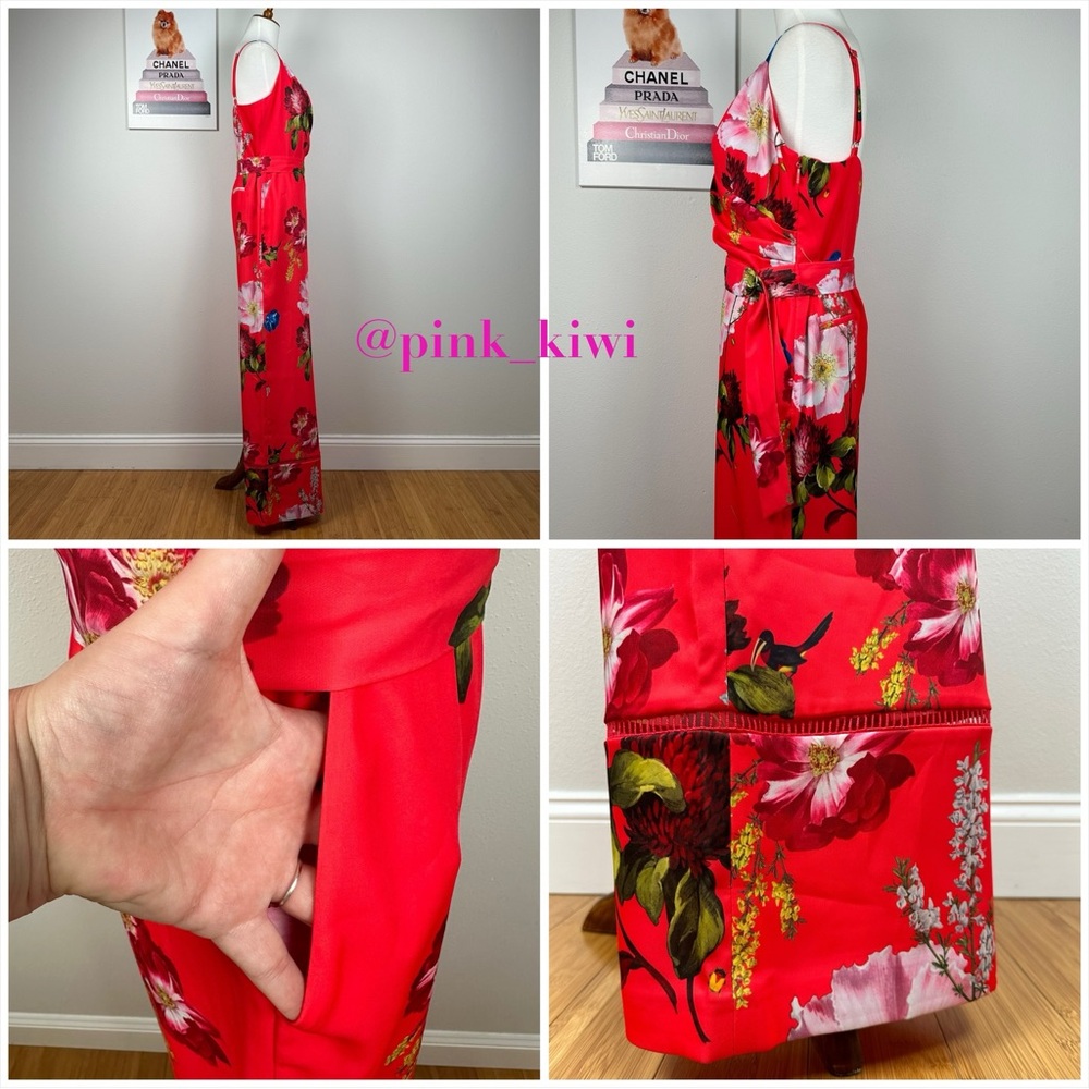 Ted Baker Piiper Berry Sundae Floral Wrap Jumpsuit - Picture 8 of 17